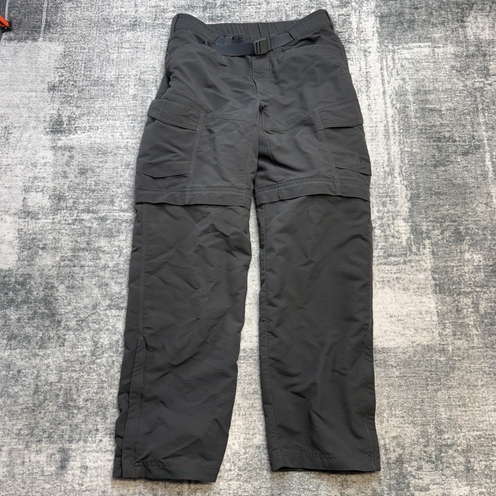 The North Face Pants Mens Small Gray Convertible Cargo Belted Hiking Climbing